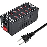 10-Port Charging Station, 10-in-1 Multi Port USB Charger for iphone13/14/15,60W Power Delivery Desktop Accessory with Intelligent Protection for Smartphone Tablet School Shopping Hotel Malls