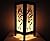 Pakdeevong shop 2 x Thai Vintage Handmade Asian Oriental Old White Black China Dragon Bedside Table Light or Floor Wood Paper Lamp Shades Home Bedroom Garden
