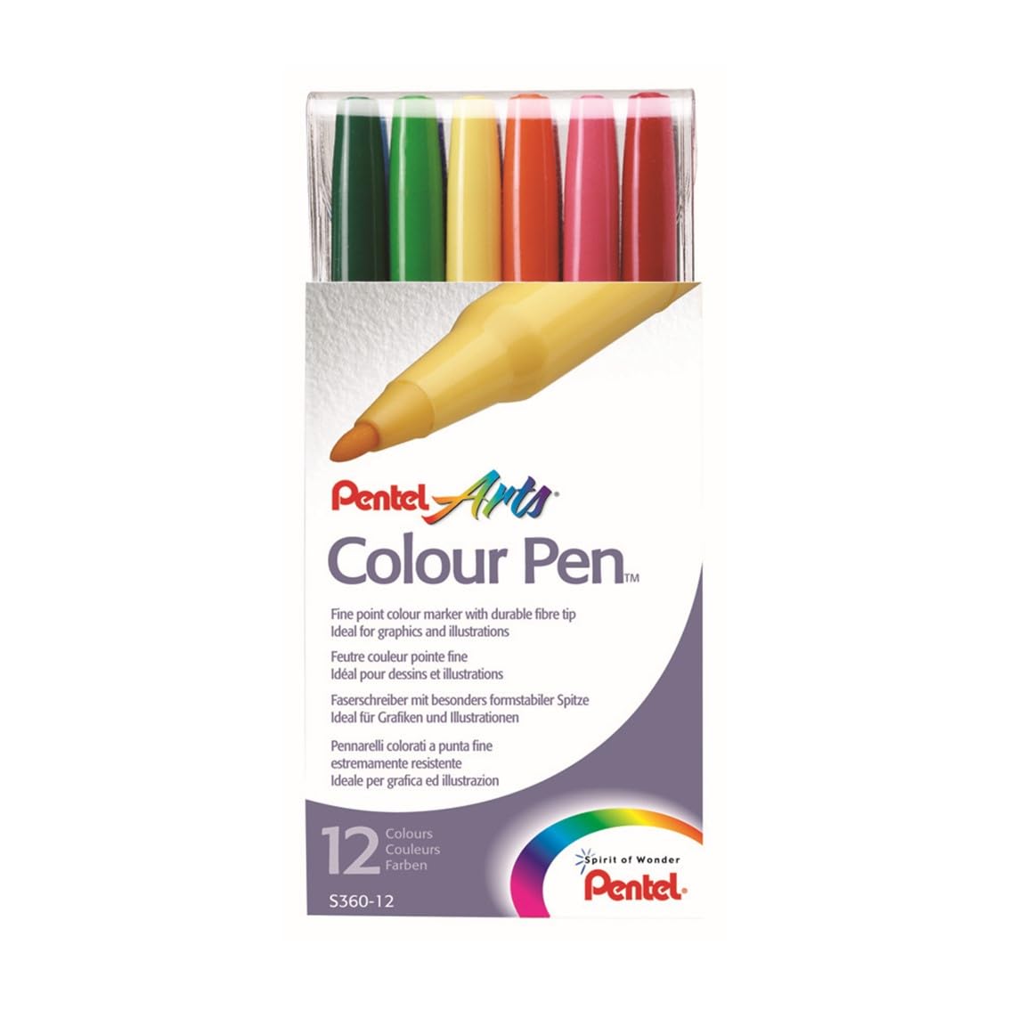Pentel Arts Colour Pen (Pack of 12)