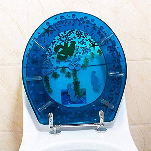 Yuzhijie De kleur van de kinderen de Volwassen Transparante Hars Verdikte Duurzame Huishoudelijke Ouderwetse Toilet… - Afbeelding 7