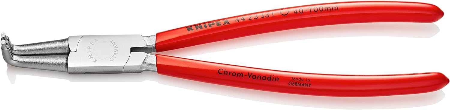 KNIPEX Circlip Pliers for Internal Circlips in Bore Holes Chrome-Plated with Plastic Coating 215 mm, 44 23 J31