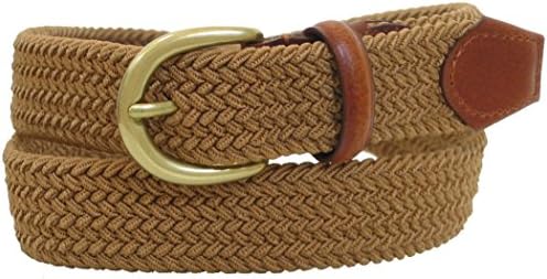 Big Men's Fabric Elastic Stretch Belt - Style 0942 - tan46