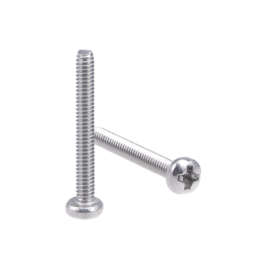 sourcing map M2x16mm Machine Screws Pan Phillips Cross Head Screw 304 Stainless Steel Fasteners Bolts 30Pcs