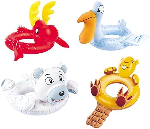Inflatable Animal Swim Ring 1-Beaver, 1-Reindeer, 1 Polar Bear &amp; 1-Pelican