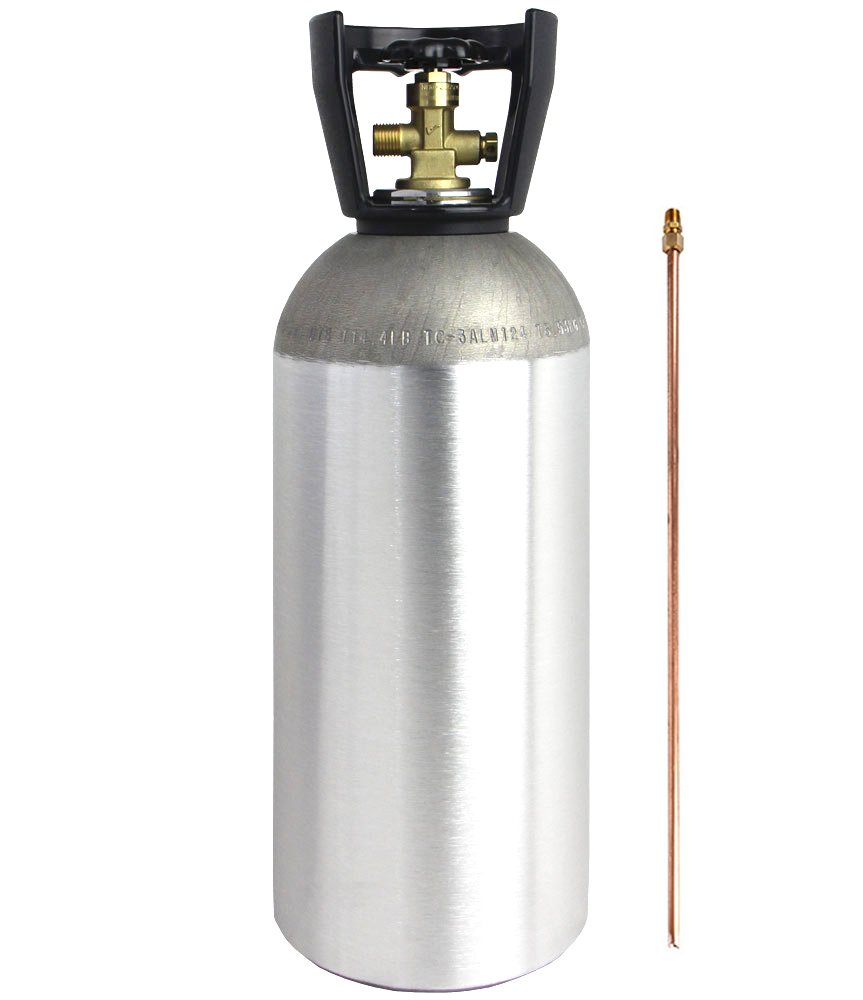 New 10lb CO2 Empty Aluminum Cylinder with Siphon Tube