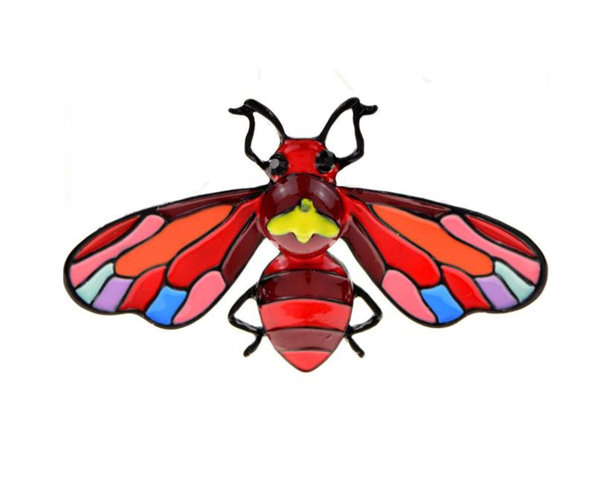 Cute Honeybee Enamel Brooch Pin for Women Colorful Insect Brooch Lapel Pin Fashion Jewelry Accessories Gift