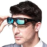 DUCO Unisex HD Wraparound Prescription Glasses Polarized Sunglasses 8953