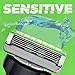 Schick Hydro Sense Sensitive Mens Razor Blade Refill With Skin Guards, Includes 12 Razor Blades Refills