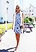 Floerns Womens' Summer Floral Print Scallop V Neck Bodycon Mini Tank Dress 1-Blue S