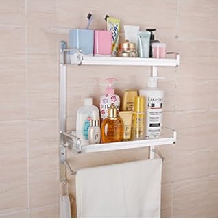 etagere murale 2 etages et porte serviette