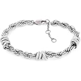 Tommy Hilfiger Women&rsquo;s Nautical Charms Bracelet with Signature Stripe and Lobster Clasp