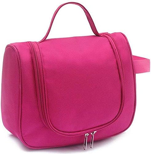 KANTHI Toiletry Bag Multifunction Cosmetic Bag Portable Makeup Pouch Waterproof Travel Hanging Organizer Bag for Women Girls, Wine Flowers