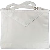 deDecoml Masonic Apron Synthetic Leather White Mason Apron