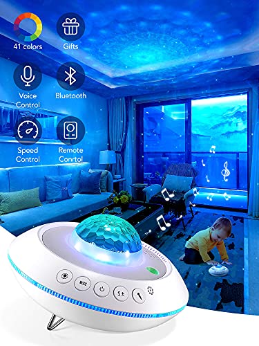 Galaxy Projector, Star Projector Night Light for Kids, 41modes Star Light with Remote, Bluetooth Music Galaxy Light for Adult Bedroom Children Christmas Gifts