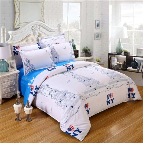Jessy Home 3D Printed Bedding Sets Sheet Set Queen Size Four Sets of Bedding