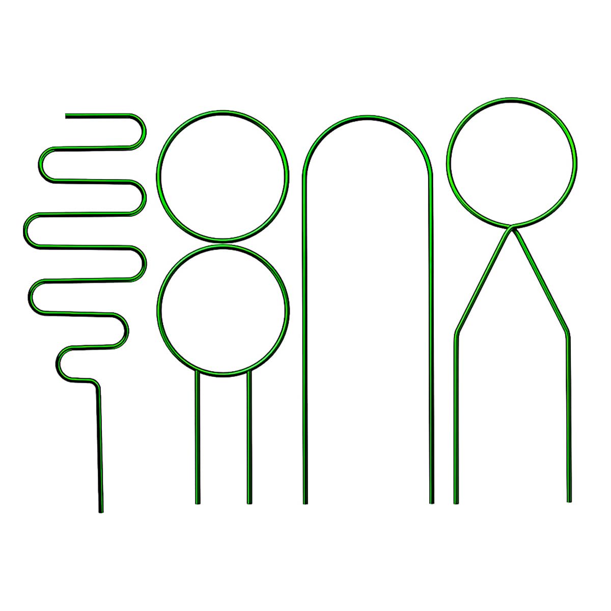 Sarini 4PCS indoor plant trellis, metal trellis for climbing plants, potted plant holder, great choice and great gift for gardening enthusiasts - Green