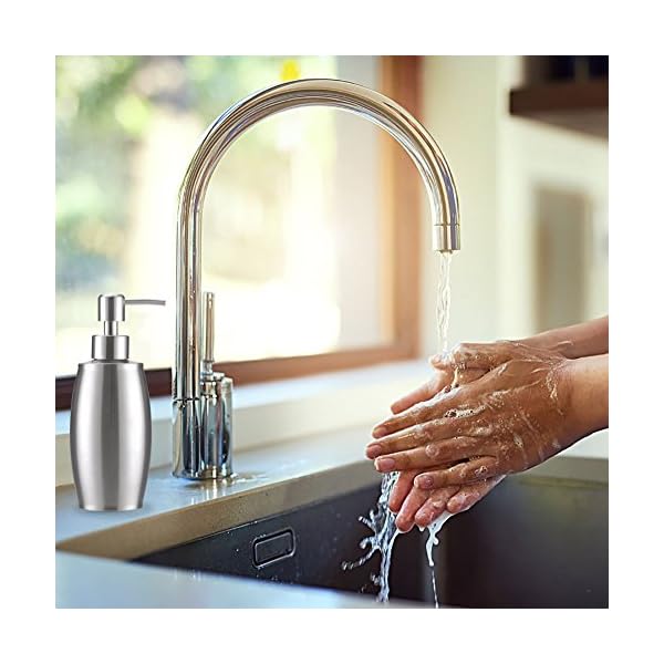 flintronic Dispensador de Jabón 350ml, Fregadero de Cocina Dispensador