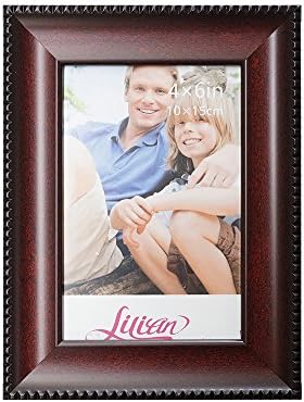 Lilian Wood-Like Burgundy with Thin Pattern Display 5x7 Desk/Wall Photo Frame - Wall Mounting Material Included