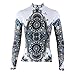 QinYing Cycling Jersey, Women Patterns Stylish Breathable Bicycle Jersey Long Sleeve White M