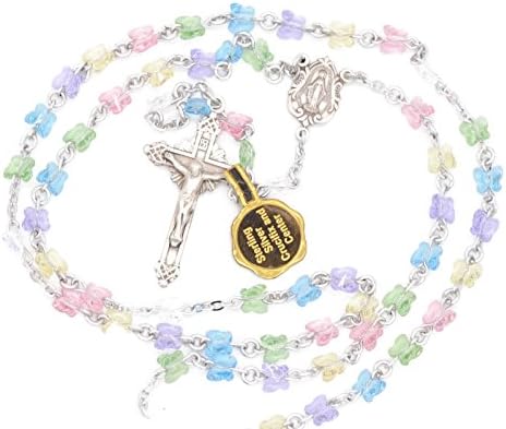 (0 7/18) BERTOF BT-TSR110 Rosary Genuine Butterfly Swarovski Crystals With 100% Sterling Silver Center and Crucifix Hand Made USA Copyrighted Paul Herbert Blessing SWORARA Series HEIRLOOM QUALITY