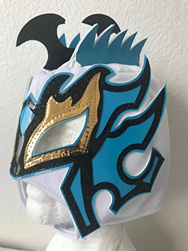 Kalisto lucha dragons kids mask White W/ blue Pentágon jr sin cara mil LUCHA