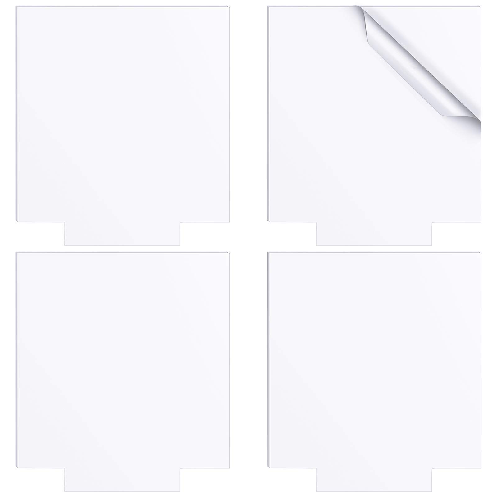 4 Pcs Clear Acrylic Sheets Organic Glass Sheets 4mm Thick Plastic Acrylic Panel for Laser Cutting Transparent Acrylic Board with Protective Paper for Picture Frames LED Light Bases Signs DIY Crafts