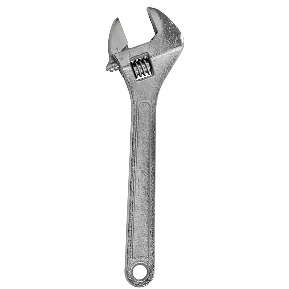 Dekton 10" Adjustable Spanner-1 1/4" Jaw Capacity| Straight Jaw Wrench| Printed Width Scale| Hardened, Tempered Steel| Easy Adjustment For Gripping Various Sizes| Rust-resistant Finish|Mechanical Work