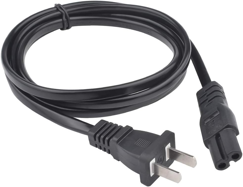 AC Power Cord 2 Prong Compatible with TCL LG JVC Sony Samsung Sharp Toshiba JVC Hisense LED LCD TV, Monitor, Printer, Laptop, Appliances, Electronicals Other 8-Type Interface Devices