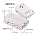 GRDE Wall Mount Charger with 4 AC Outlet Dual USB Charging Ports Dusk Surge-protected Power Socket Extender to Dawn Sensor LED Night Light and Slot Phone Holder