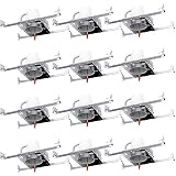 Sunco Lighting 12 Pack 4 Inch New Construction Housing, Air Tight IC Rated Steel Can, 120-277V, TP24 Connector Included for Easy Install - UL & Title 24 Compliant