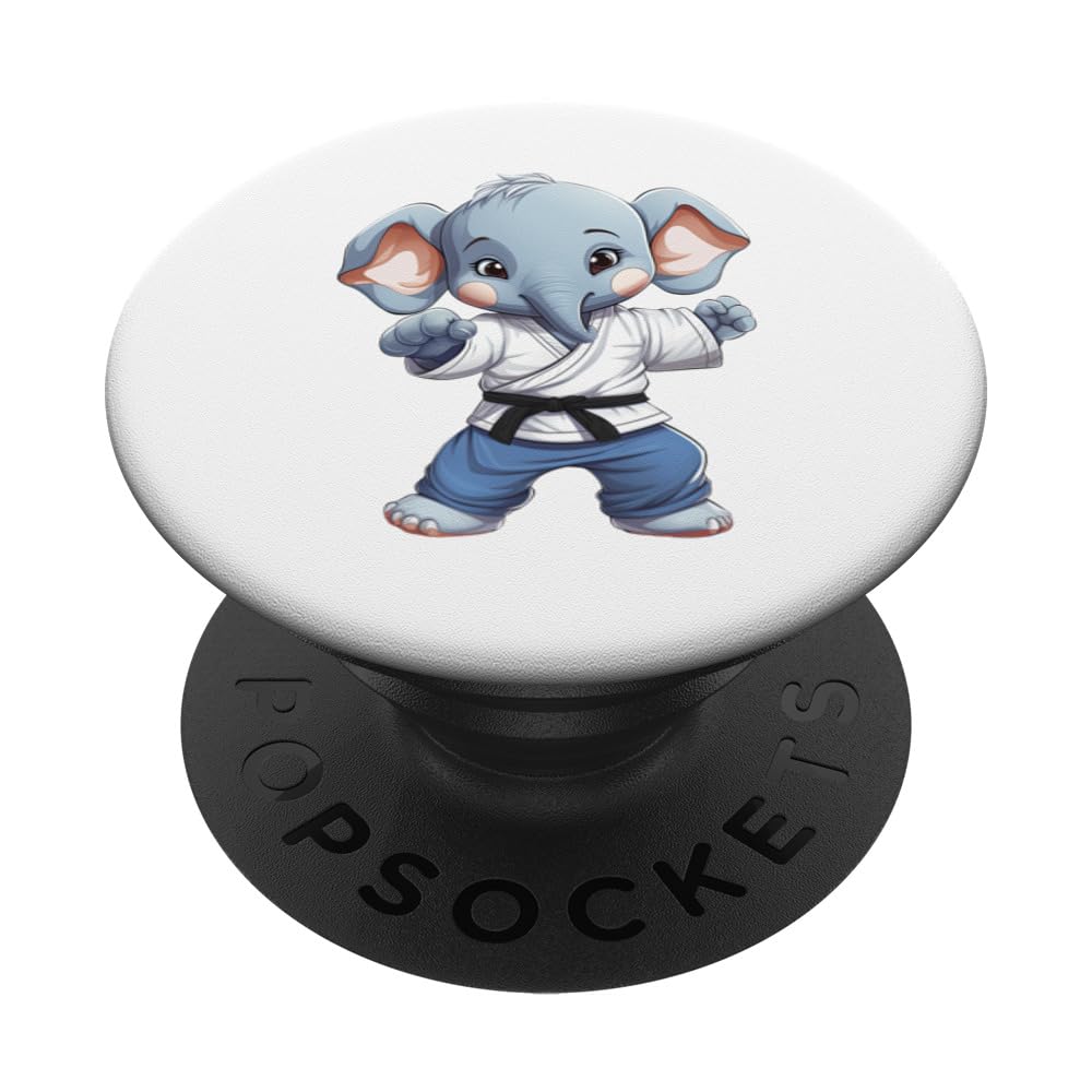 Elephant Karate Kung Fu Taekwondo Martial Arts Judo Jujutsu PopSockets Swappable PopGrip
