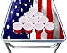 PARTYPONG 8-Foot Professional Beer Pong Table w/Cup Holes - America Edition