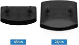 QWORK 72 Pcs Bed Slat Caps Side & Center Holders 55mm x 9mm Inside view 2