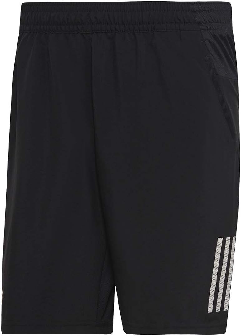 adidas Men's Club 3-Stripes Regular Fit 9-Inch Quarter Length Tennis Club Shorts : Clothing