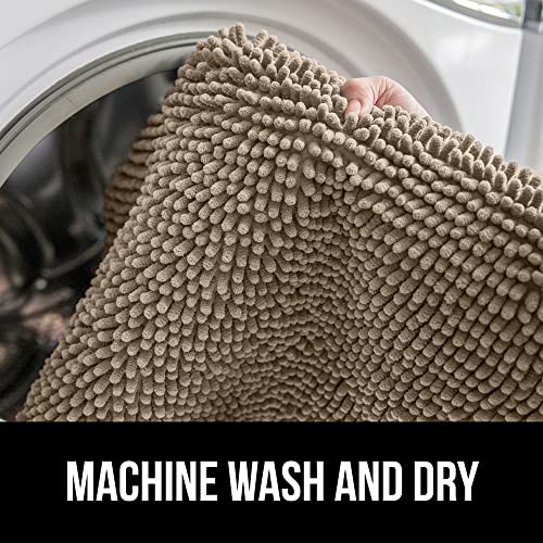 Gorilla Grip Bath Rug 30x20, Thick Soft Absorbent Chenille, Rubber
