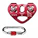 pasway Tandem Speed Dual Pulley Zip Line Trolley 30KN with Climbing Mountaineering Buckle Carabiner (A - Red) primary