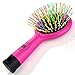 Detangling Brush with Mirror- No Tangle & Pain- Anti Static Soft Bristle- Massaging & Straightening Detangler- Rubberized Grip- Cool/Cute Colors- Wet & Dry Detangle Comb- For All Hair Types (Pink)