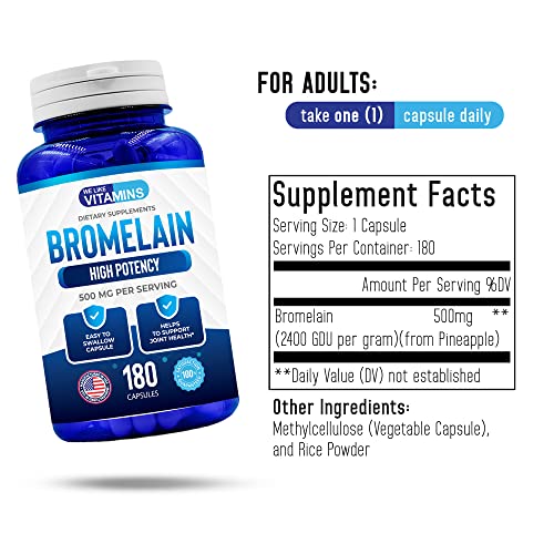We Like Vitamins Bromelain 500mg Capsules 2400GDU/g Organic