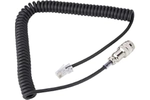 ZJchao Microphone Converter, Microphone Adapter Adapter Cable, 8pin to RJ-45 Modular for Yaesu FT-450D FT-897D FT-991 FT-891