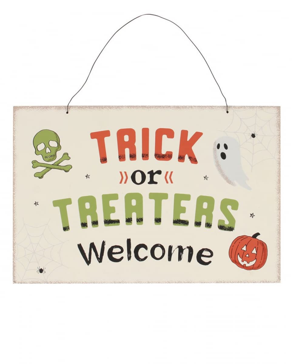 Horror-Shop Trick Or Treaters Welcome Sign 20x30cm