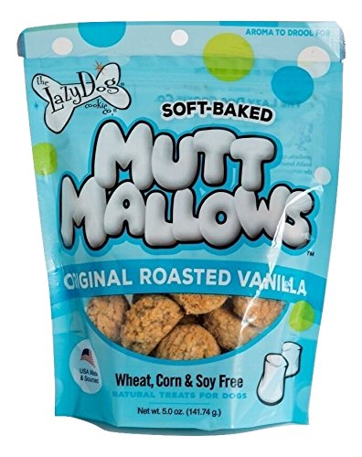 The Lazy Dog Cookie Co. Soft Dog Treats, Mutt Mallows Roasted Vanilla, for Small, Medium and Large Dogs, Wheat-Free, Baked in The USA, 5 oz. (Pack of 1)
