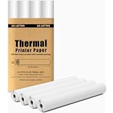 Thermal Paper 8.5 x 11 Inch for Portable Printers, BPA-Free, 4 Rolls | Thermal Paper Rolls, Quick-Dry, Portable Design for On-the-Go Printing, Inkless Printing for N80, PD-A4 &amp; Thermal Printers