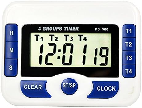 4 IN 1 Digital Kitchen Timer ,Big Digits, Loud Alarm, Magnetic Backing, Stand, Roast cooking Sports Games Office