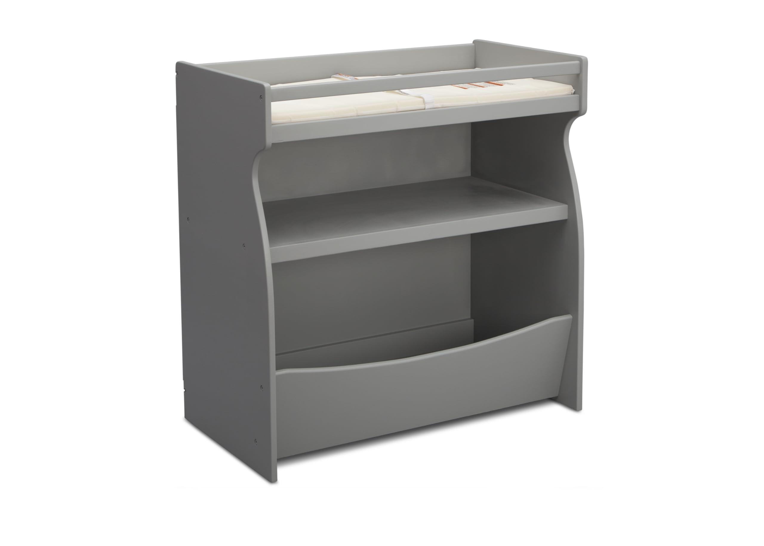 Photo 1 of  **PARTIAL SET/MISSING PIECES** Delta Children 2-in-1 Changing Table and Storage Unit with Changing Pad, Grey