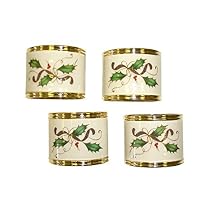 Lenox Holiday Nouveau Napkin Rings, Set of 4