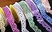 CJESLNA Cute Lace Flower Clear DIY Decorative Tape Masking Tape Sticky Paper Masking Adhesive Tape Scrapbooking &Phone DIY Decoration 3xRoll (Purple+White+Green)