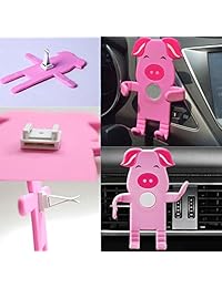 Universal Car Air ventilación Teléfono Celular Titular Flexible Cell Phone Holder Air ventilación Car Mount Holder For Cellphone GPS Navigator iPhone Android Phone stand Cellphone Tab para iPad Cradle Holder, Cerdito