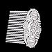 Fairy Moda Vintage Clear Austrian Crystal Bridal Hairpiece Hair Comb Silver
