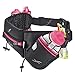 Fitletic Hydration Running Belt With Water Bottles For Men & Women – 2 Quick Flow 8oz Running Water Bottles, Patented Bounce Free Design, Water Resistant Pouch Fits All Phones – Hydra 16