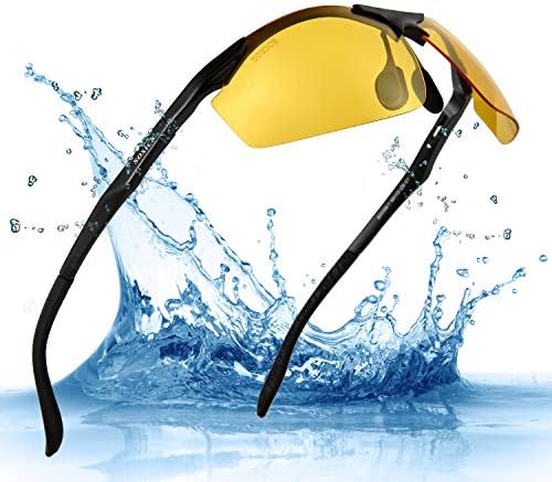 Night Driving Glasses HD Polarized Lens Retro Wayfarer Sunglasses for Men & Women